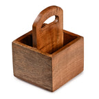 Acacia Wood Cutlery Holder