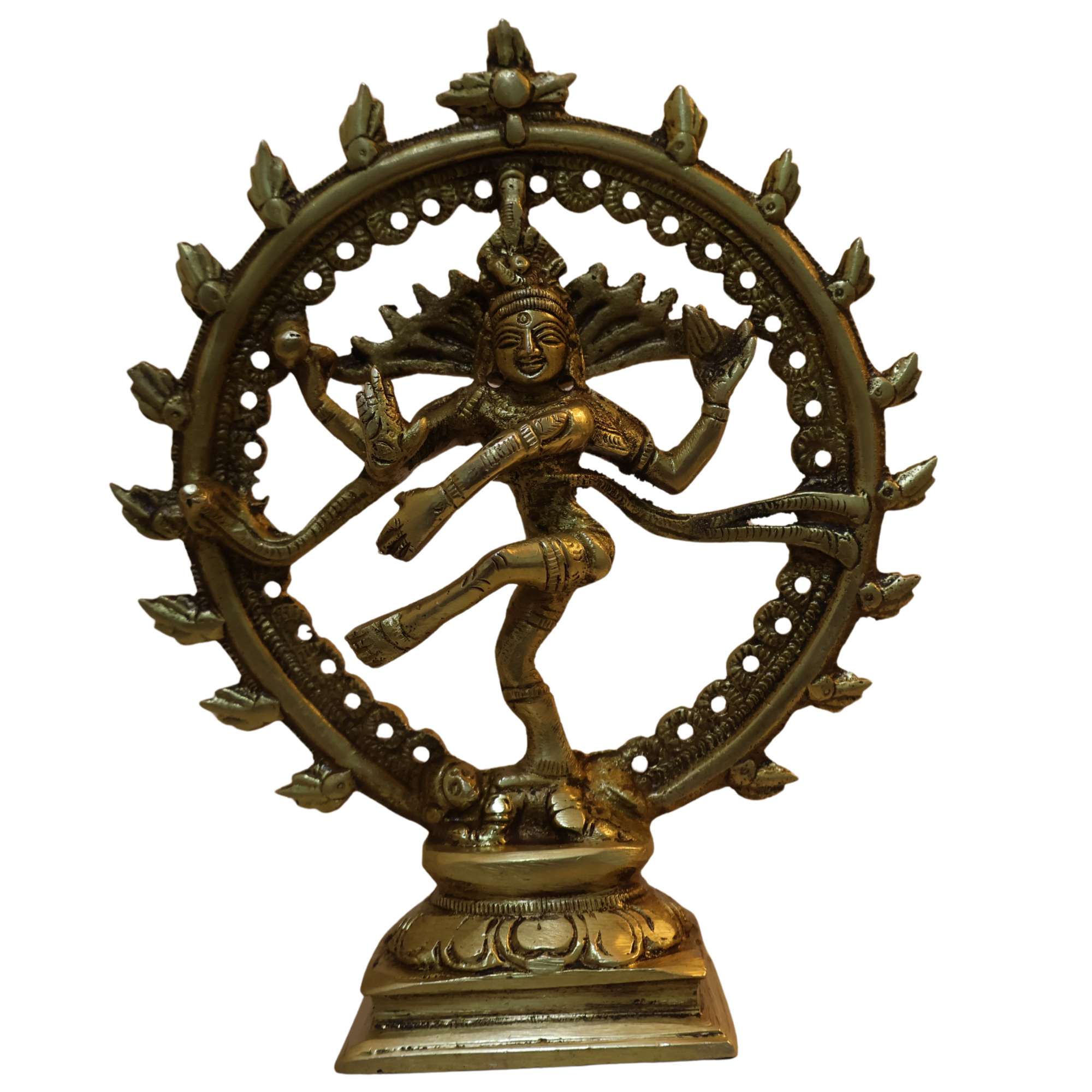 Brass Natraja Statue Gold Finish