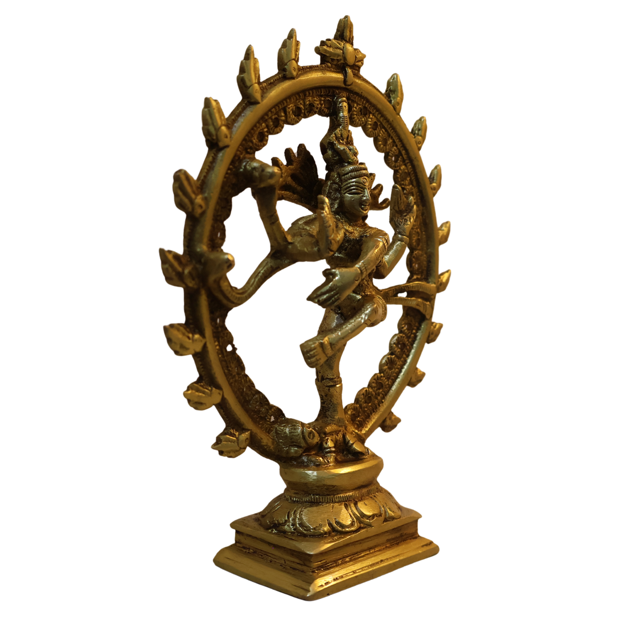 Brass Natraja Statue Gold Finish