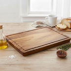 Acacia Wood Reversible Chopping Board with Juice Groove