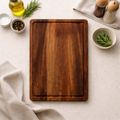 Acacia Wood Reversible Cutting & Chopping Board with Juice Groove