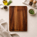 Acacia Wood Reversible Chopping Board with Juice Groove