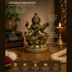 Pure Brass Maa Saraswati