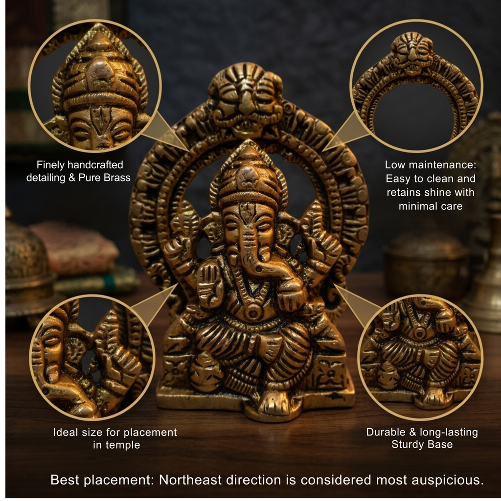 Brass Ganesha Idol