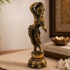 Pure Brass Dancing Apsara Figurine