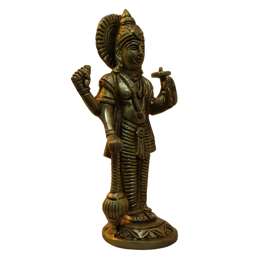 Pure Brass Lord Vishnu Idol