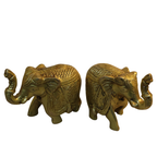 Pure Brass Elephant Figurine Pair – Set of 2